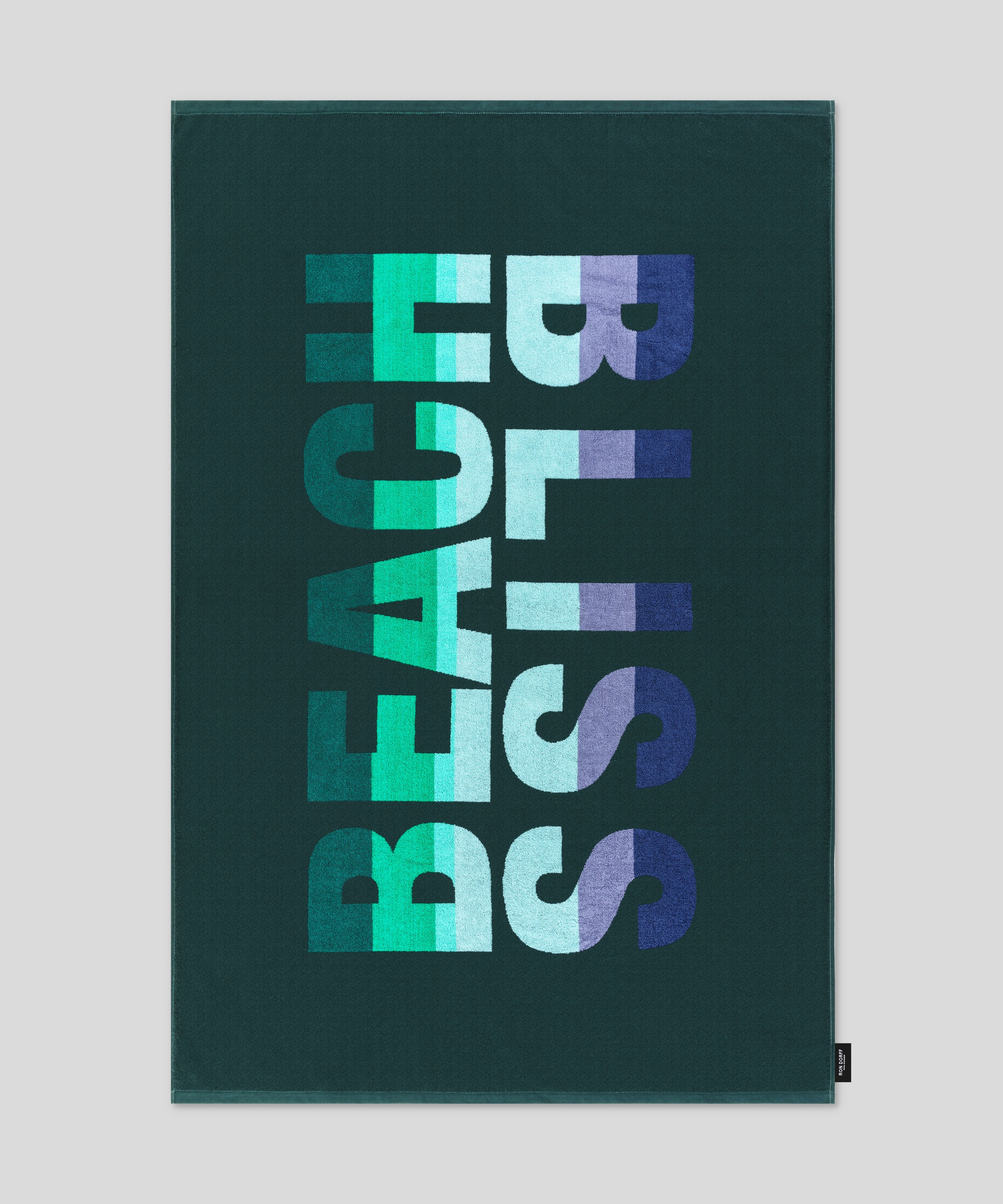 Serviette de plage en coton terry "BEACH BLISS": Vert pin