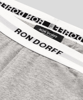Pantalon d'intérieur en coton à imprimés RON DORFF: Gris chiné