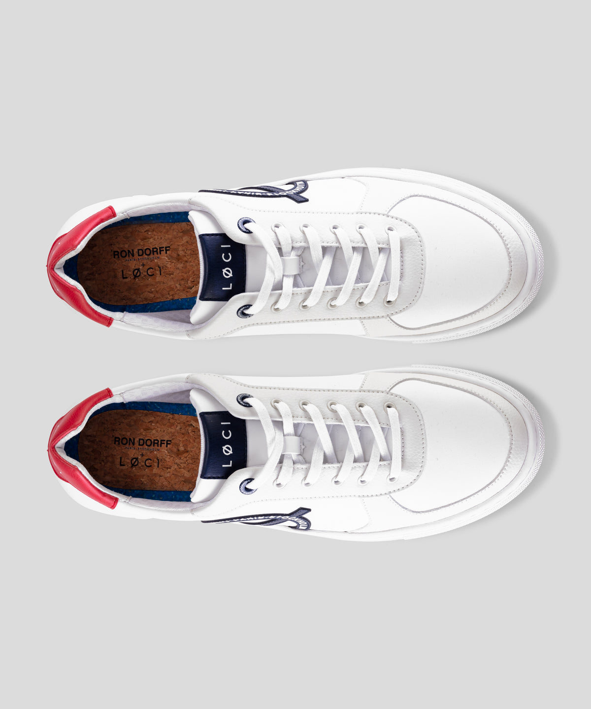 RON DORFF x LØCI Chaussures de sport: Rouge/Bleu marine/Blanc