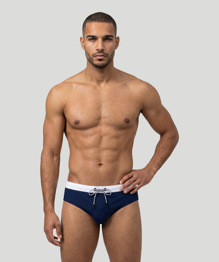 Swim Briefs w. Waistband: Marine