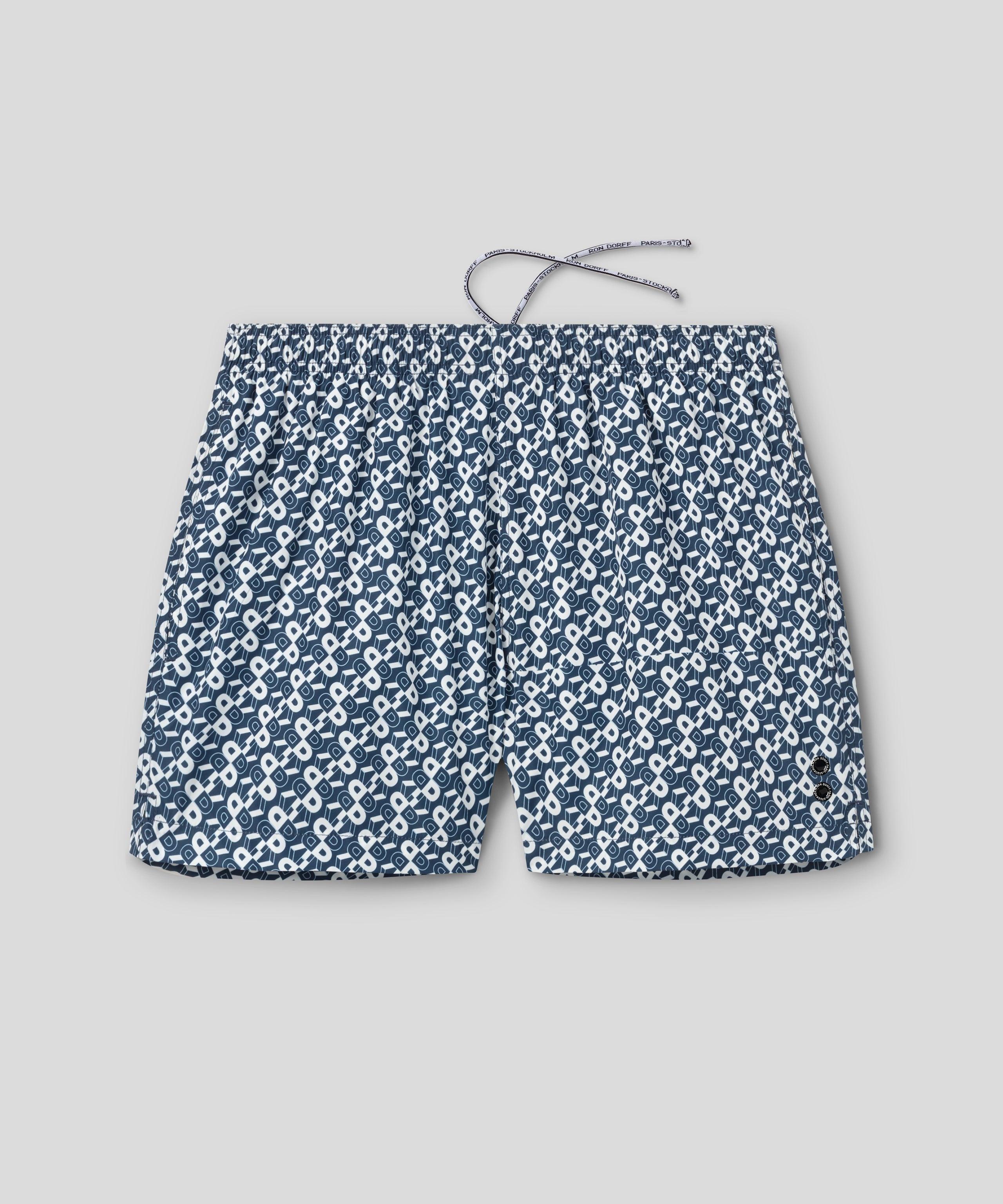 Short de bain à motif RD : Marine