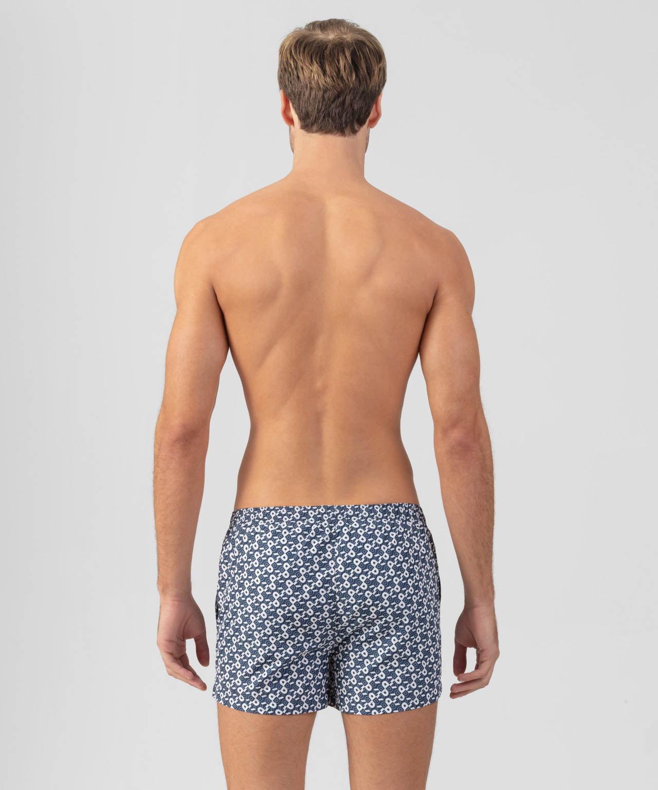 Short de bain à motif RD : Marine