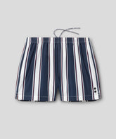 Swim Shorts Vertical w. Stripes: Navy