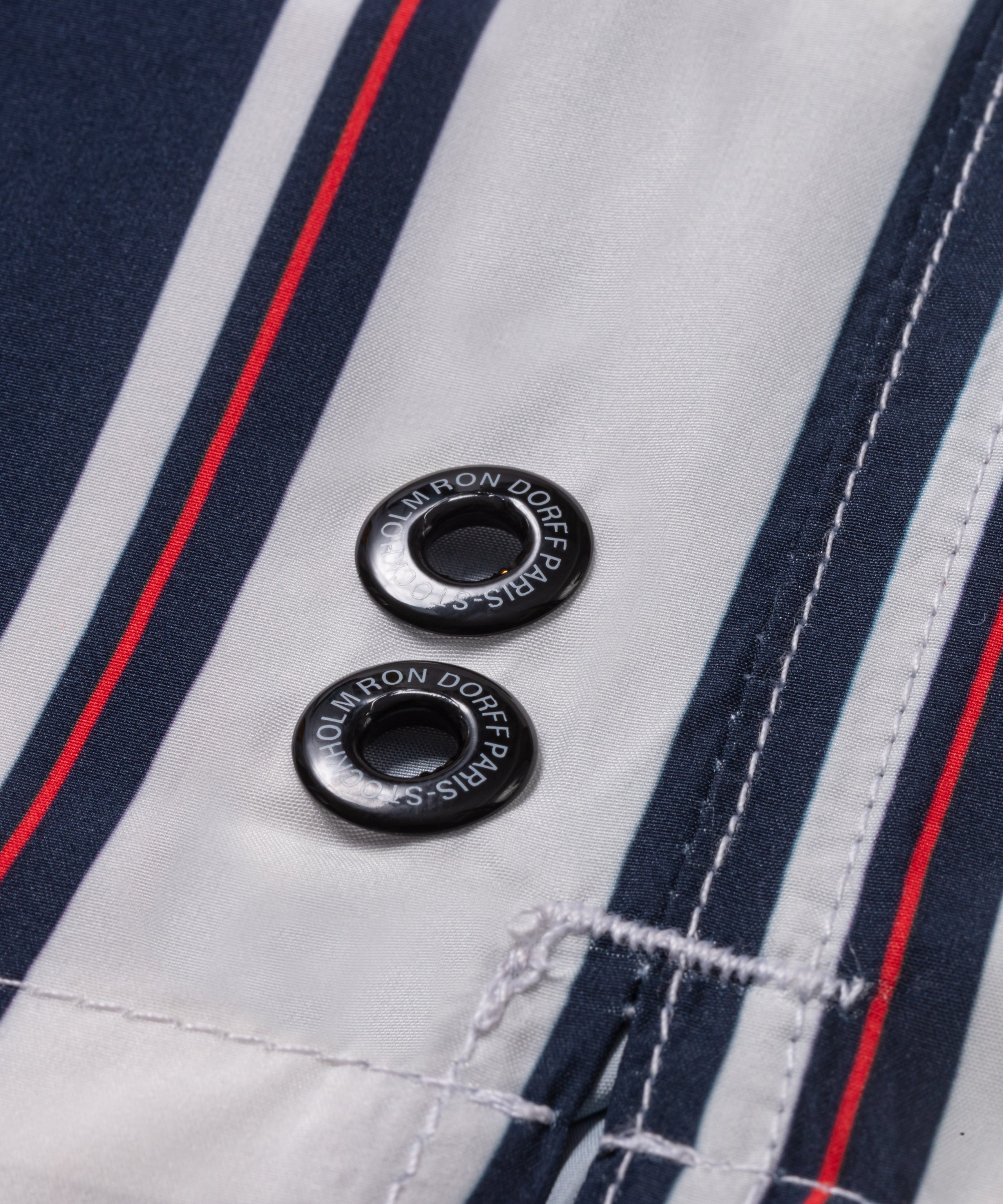 Short de bain à rayures: Bleu marine