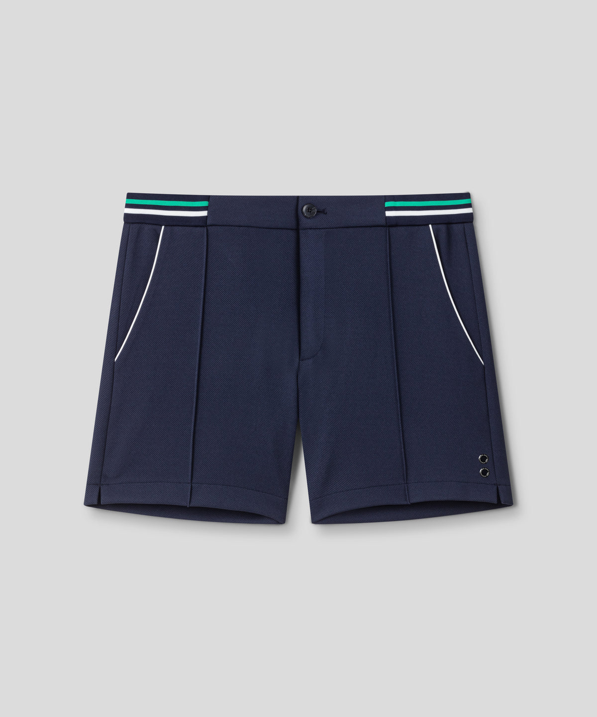 Short de tennis court avec ceinture rayée: Bleu marine