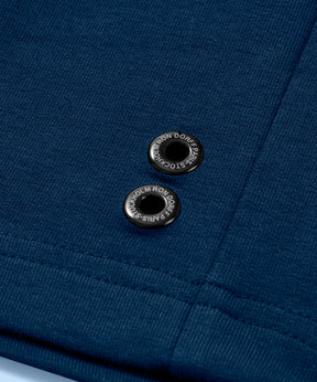 Short d'intérieur en coton à imprimés RON DORFF: Bleu marine