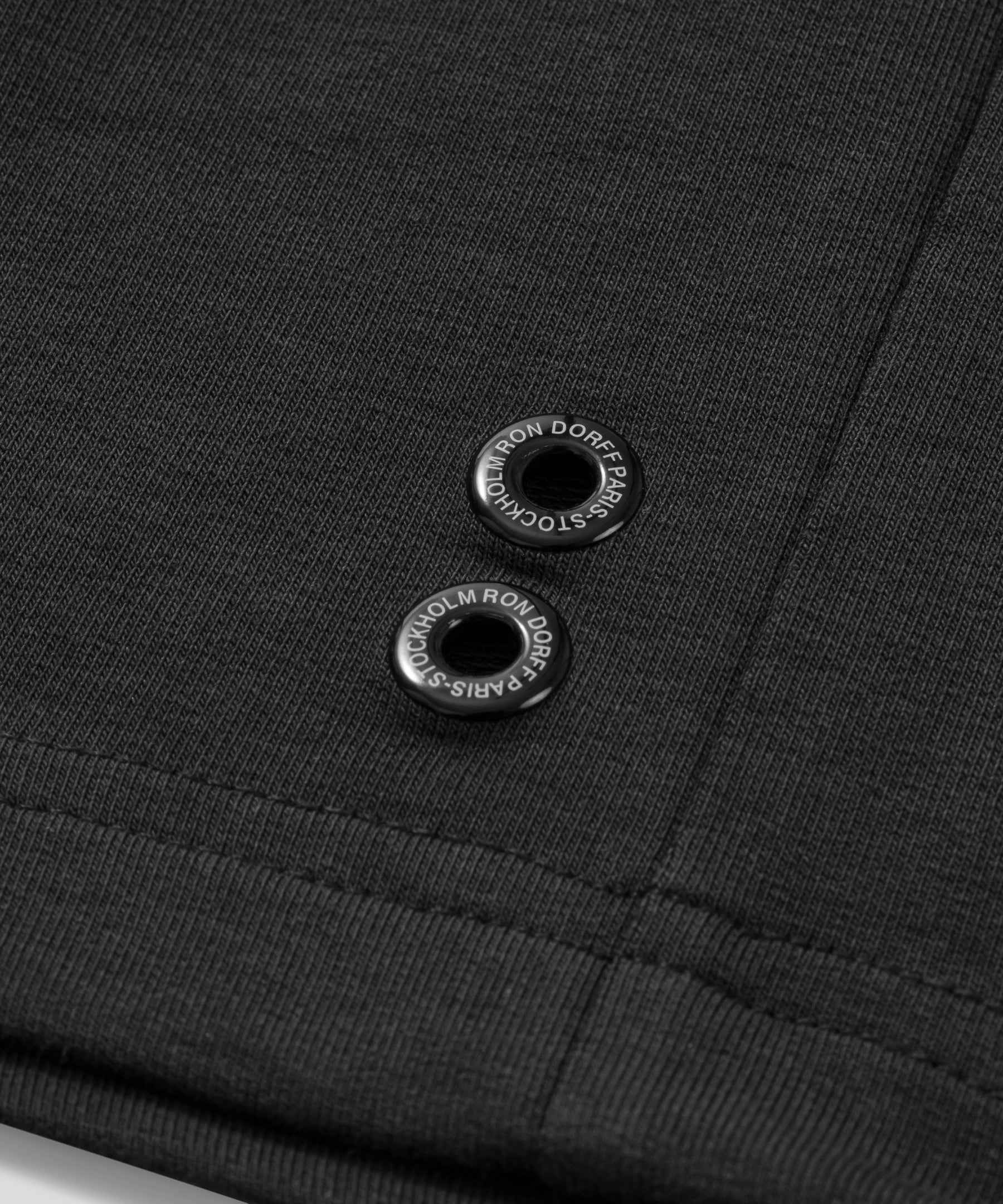 Short d'intérieur en coton à imprimés RON DORFF: Noir