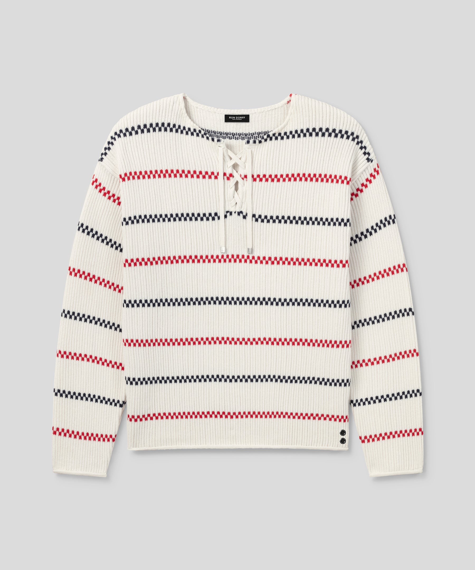 Swedish Fisherman Cotton Sweater: Off White