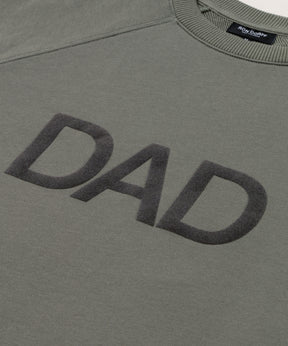 Sweatshirt sans manches en coton organique à imprimé DAD: Vert militaire