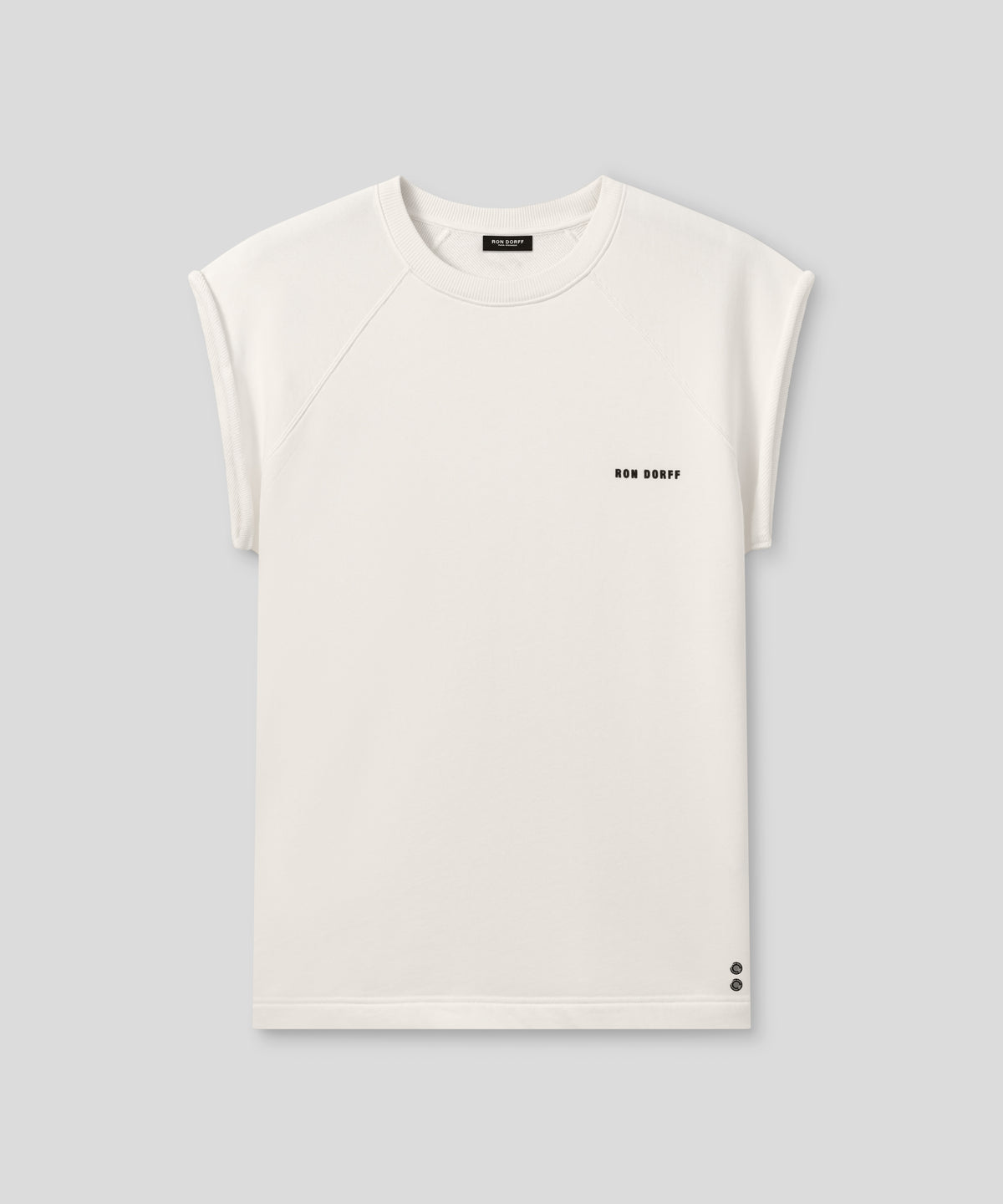 Organic Cotton Sleeveless Sweatshirt: Off White