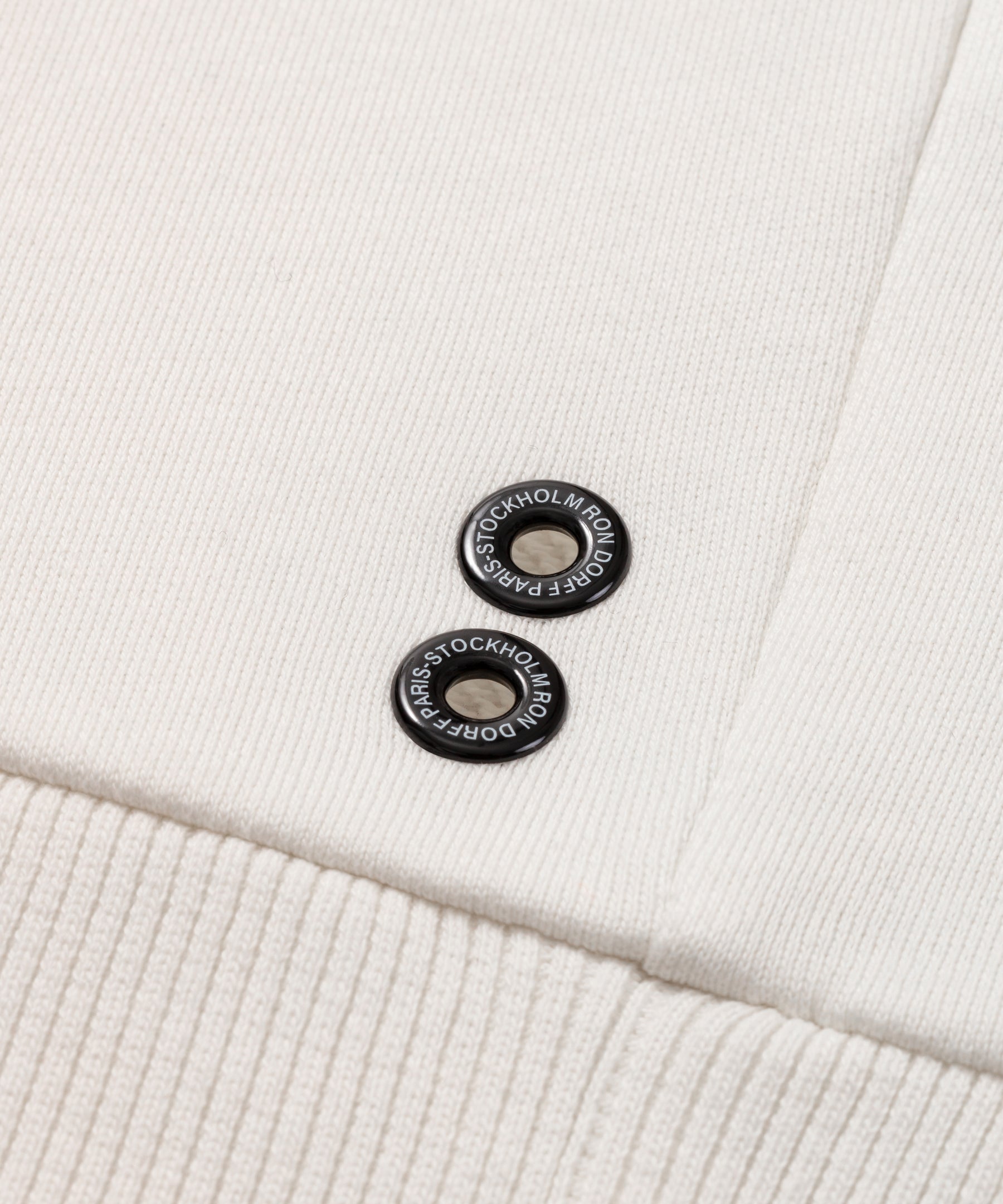 Sweatshirt à manches courtes en coton organique à imprimé RON DORFF: Écru