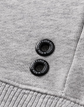 Sweatshirt en coton organique à imprimé RONDORFF: Gris chiné