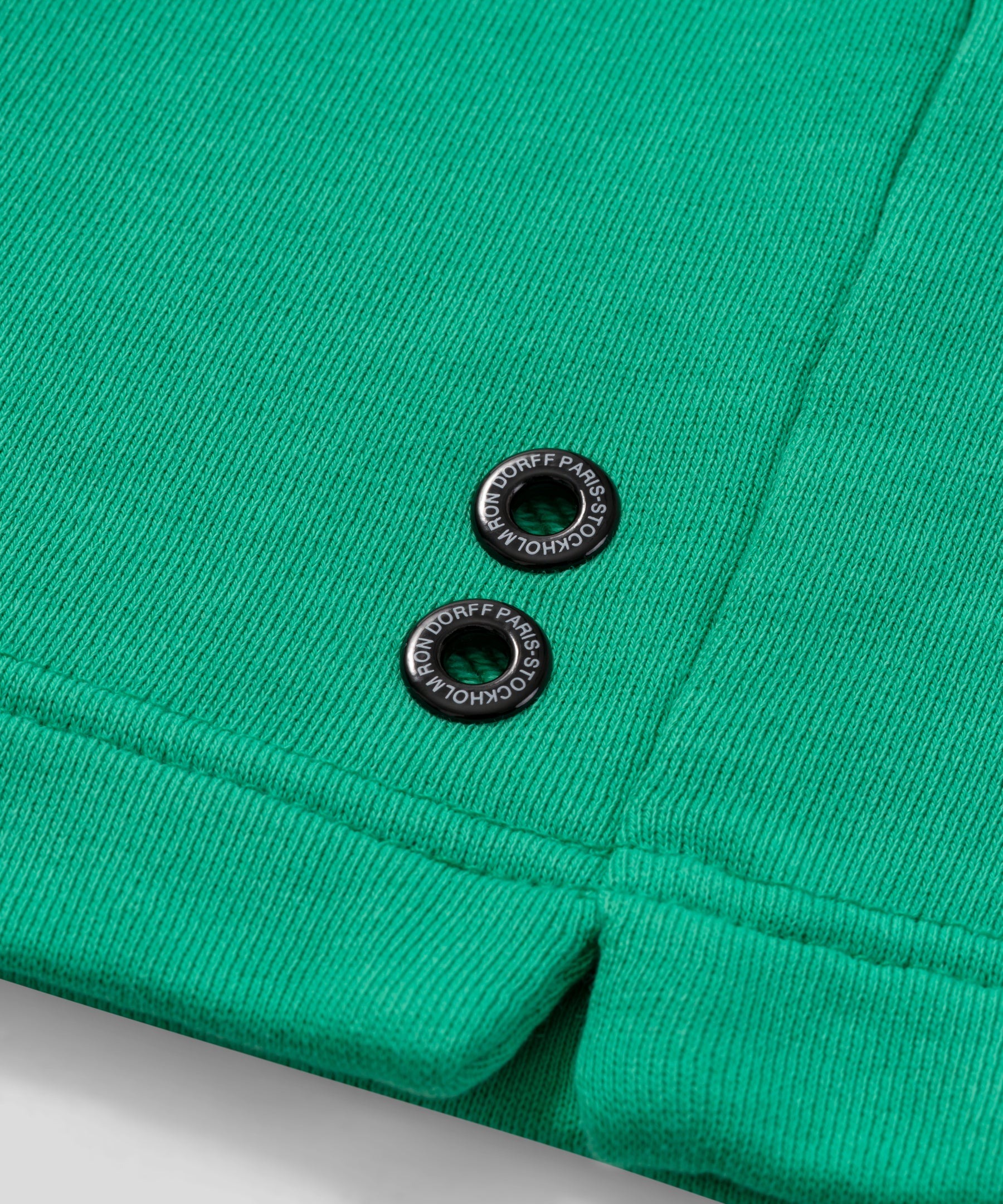 Sweatshirt à manches courtes en coton organique à imprimé RD: Vert gazon
