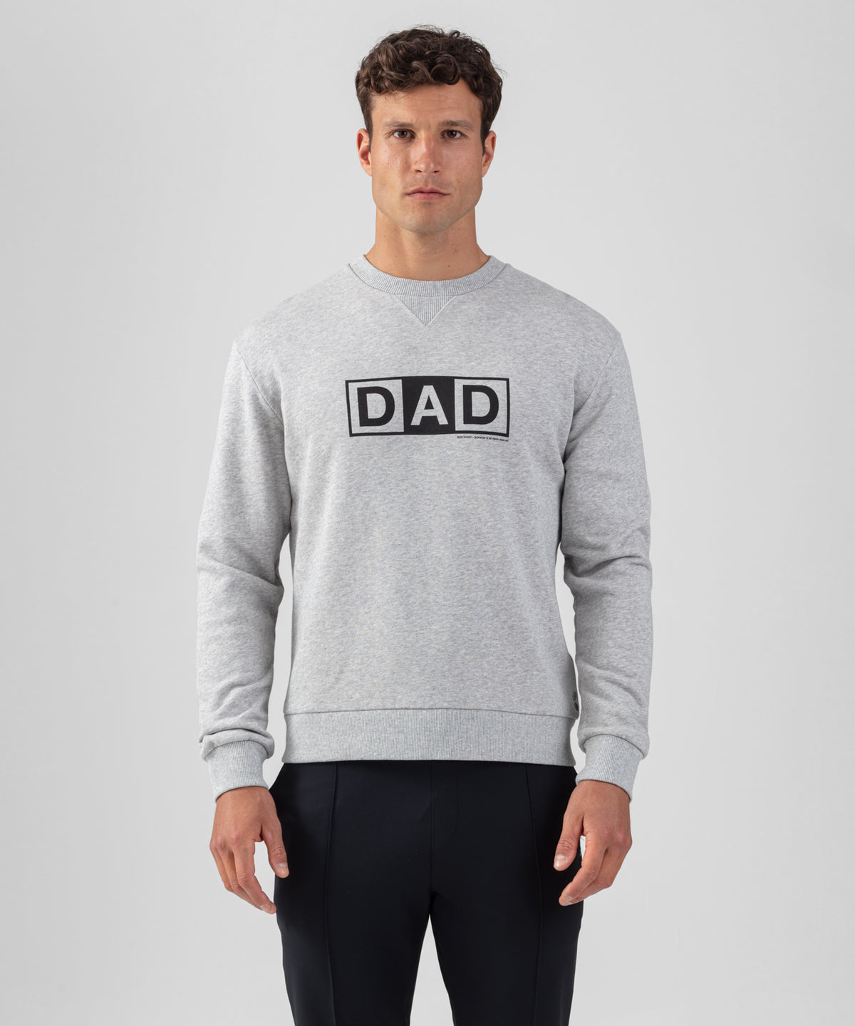 RON DORFF + BONTON Sweatshirt en coton organique à imprimé DAD: Gris chiné