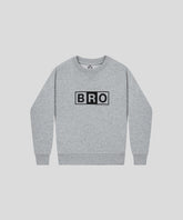 RON DORFF + BONTON Sweatshirt en coton organique à imprimé BRO pour enfants: Gris chiné