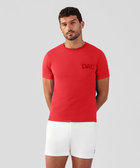 T-shirt en coton organique "DAD": Rouge