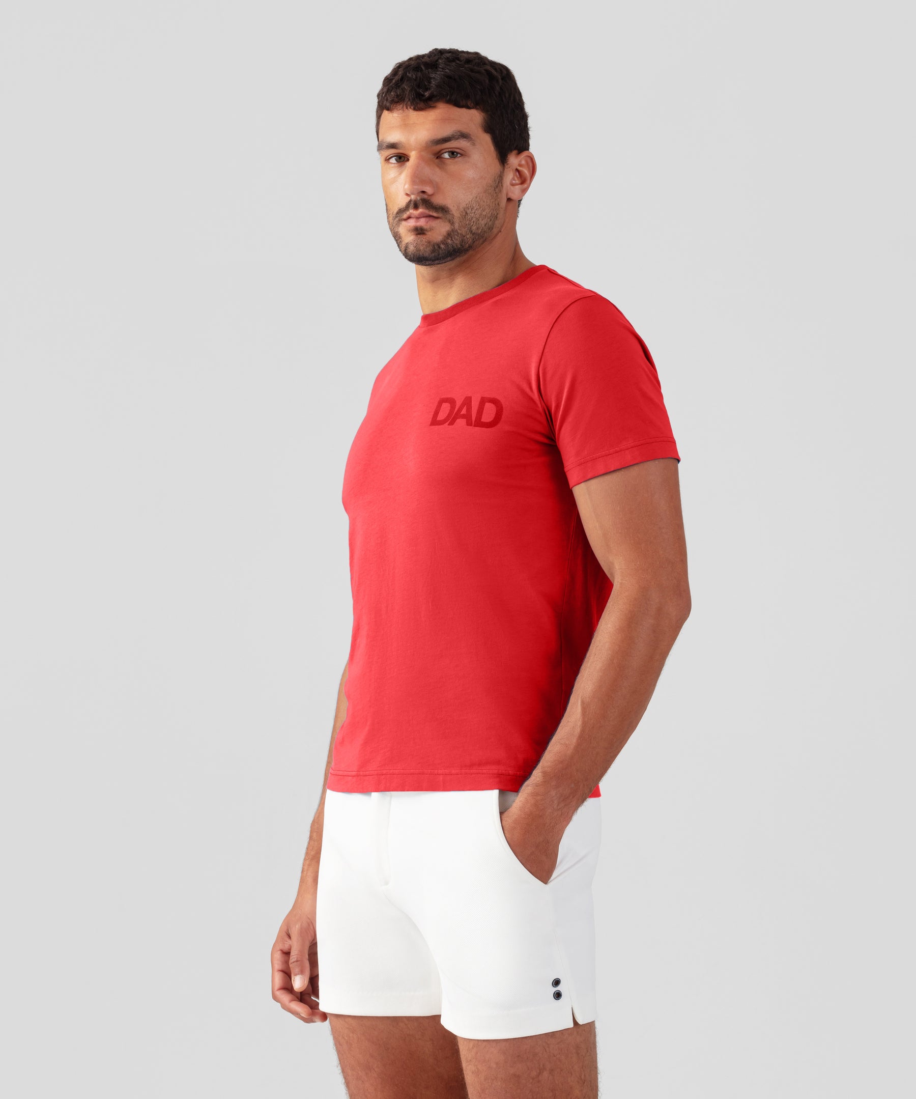 T-shirt en coton organique "DAD": Rouge