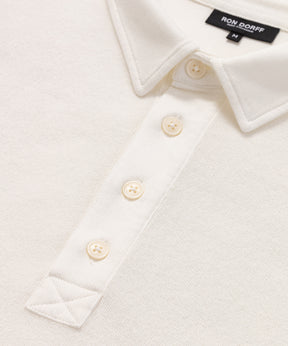 Cotton Terry Polo w. Piqué Collar: Off White