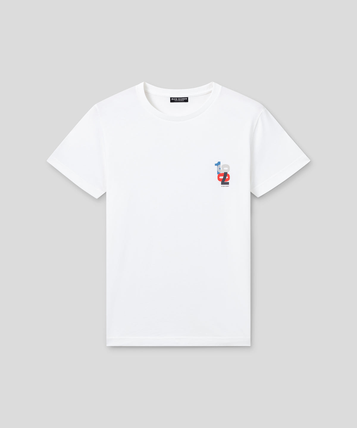 T-shirt en coton organique à imprimé 1970: Blanc optique