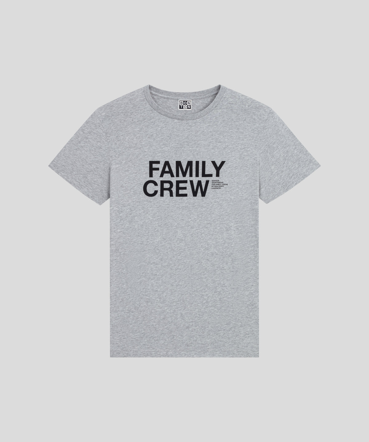 RON DORFF x BON★ON Organic Cotton T-Shirt FAMILY CREW: Heather Grey