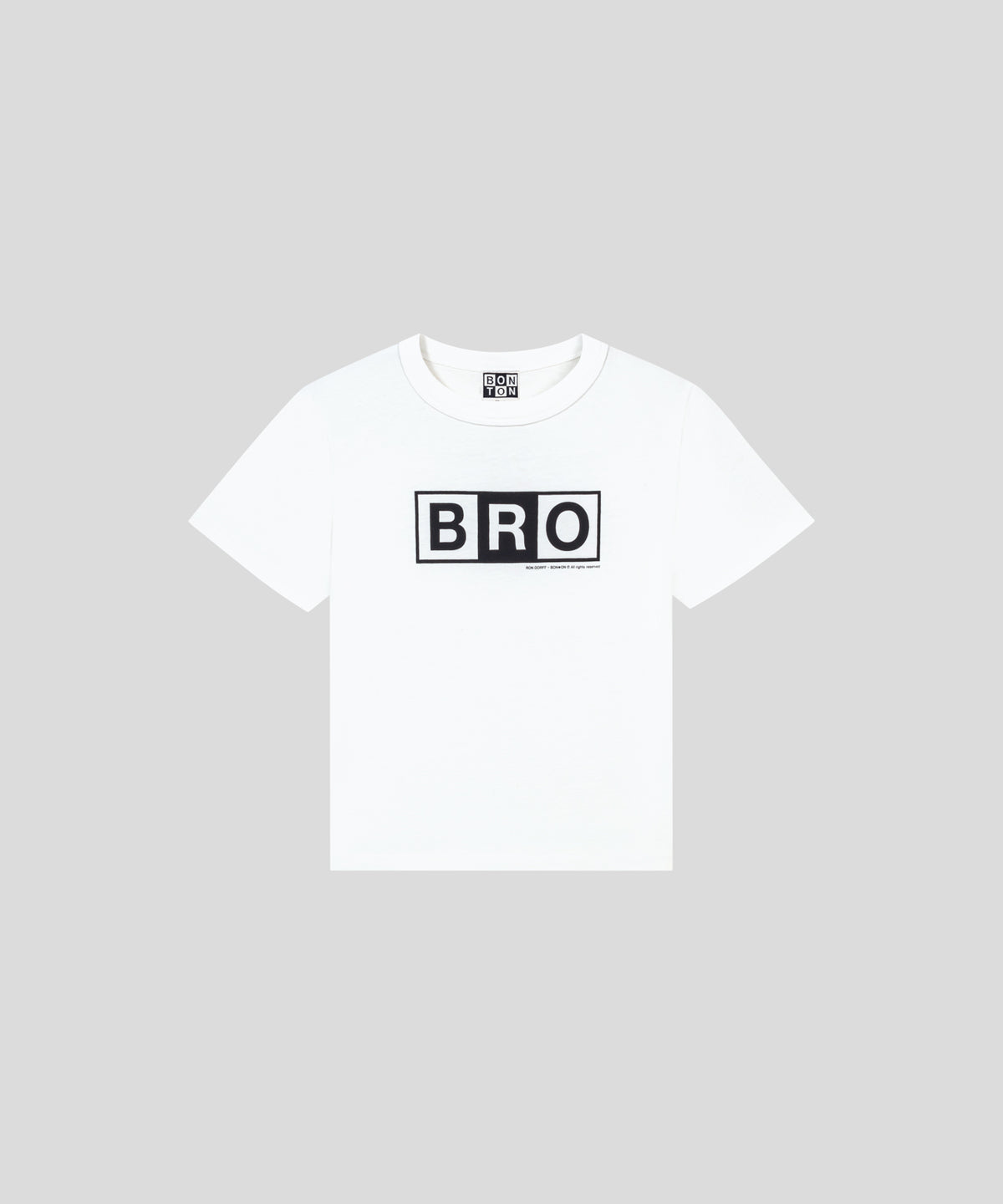 RON DORFF x BONTON T-Shirt en coton organique à imprimé BRO pour enfants: Écru