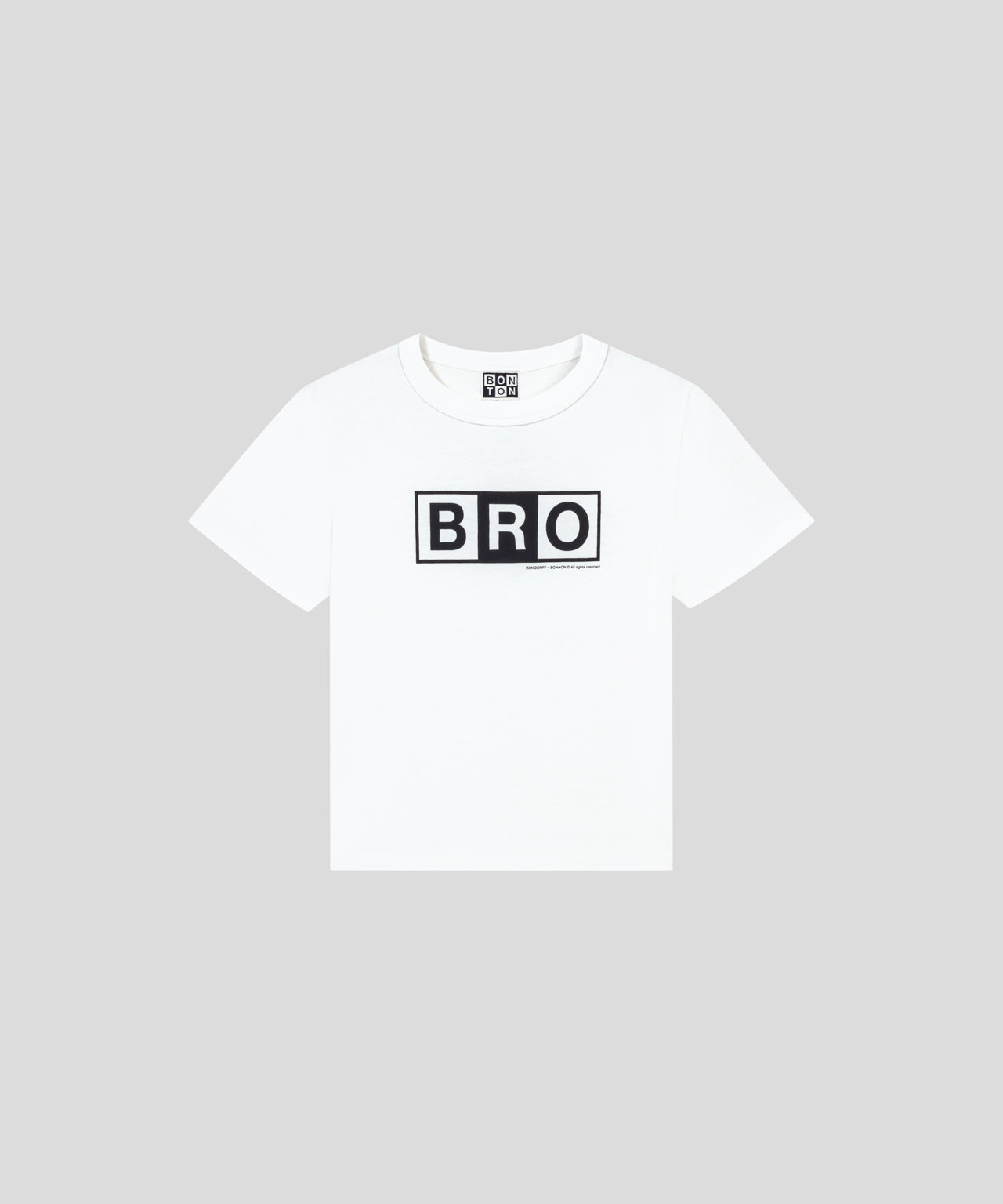 RON DORFF x BONTON T-Shirt en coton organique à imprimé BRO pour enfants: Écru