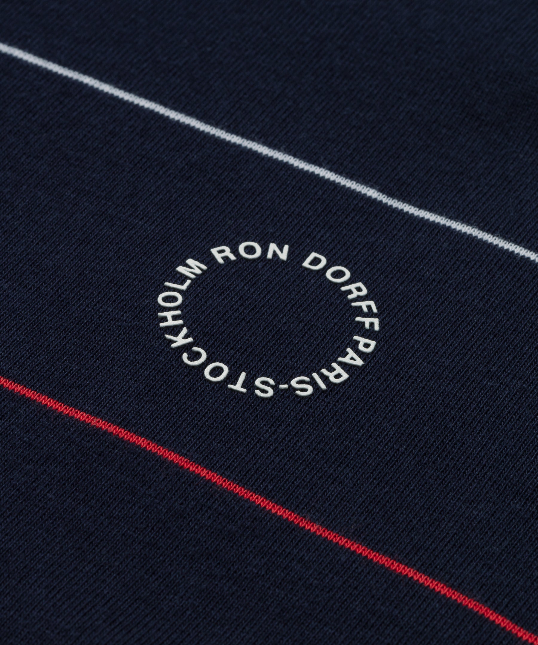 Ribbed Tank Top w. Tennis Stripes: Navy | Ron Dorff