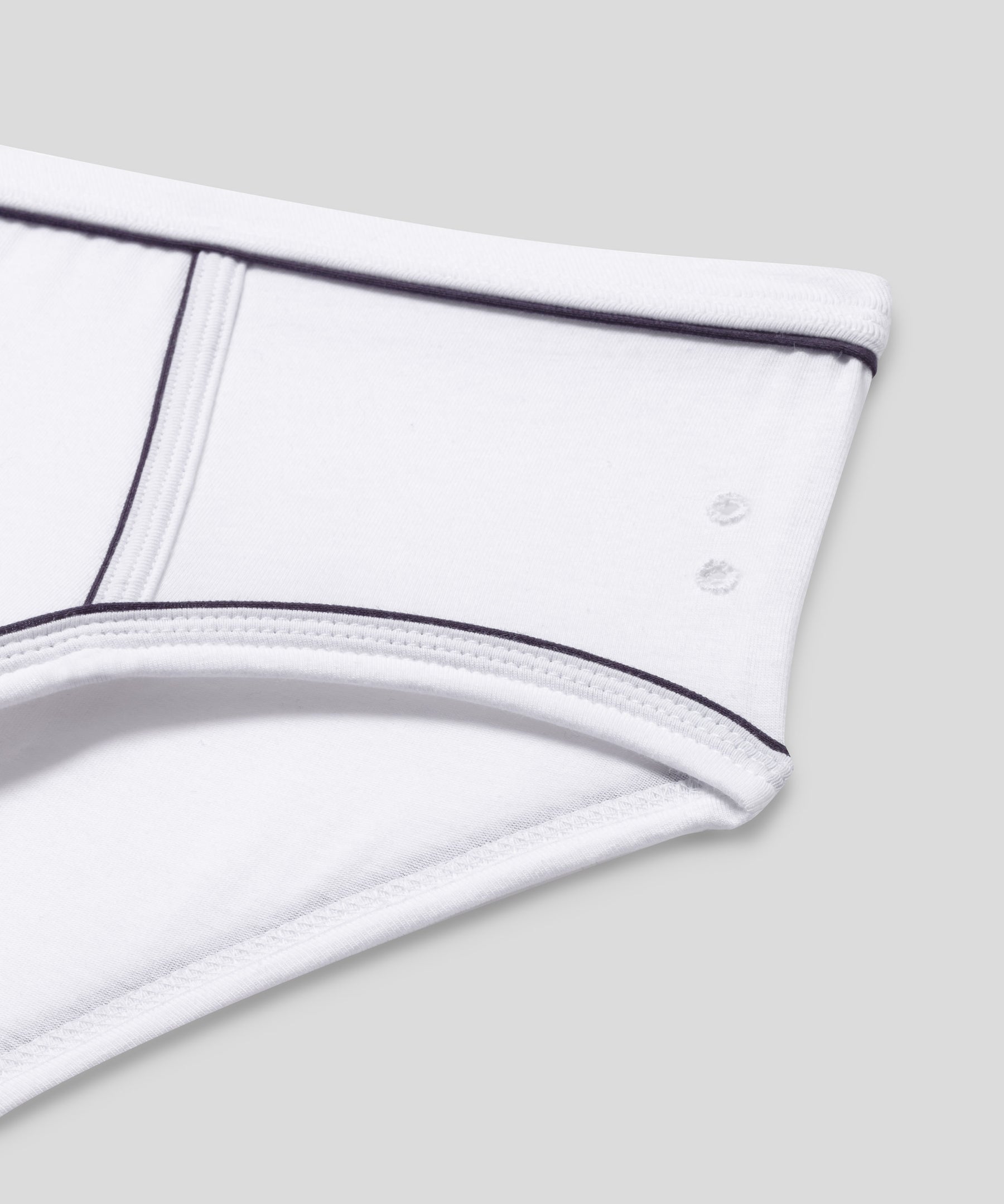 Slip Y-front en coton avec passepoil: Blanc