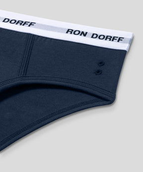 Slips Y-front en coton à imprimés RON DORFF: Gris chiné/Vert militaire/Bleu foncé