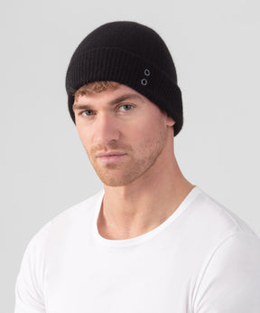 Cashmere Beanie: Black