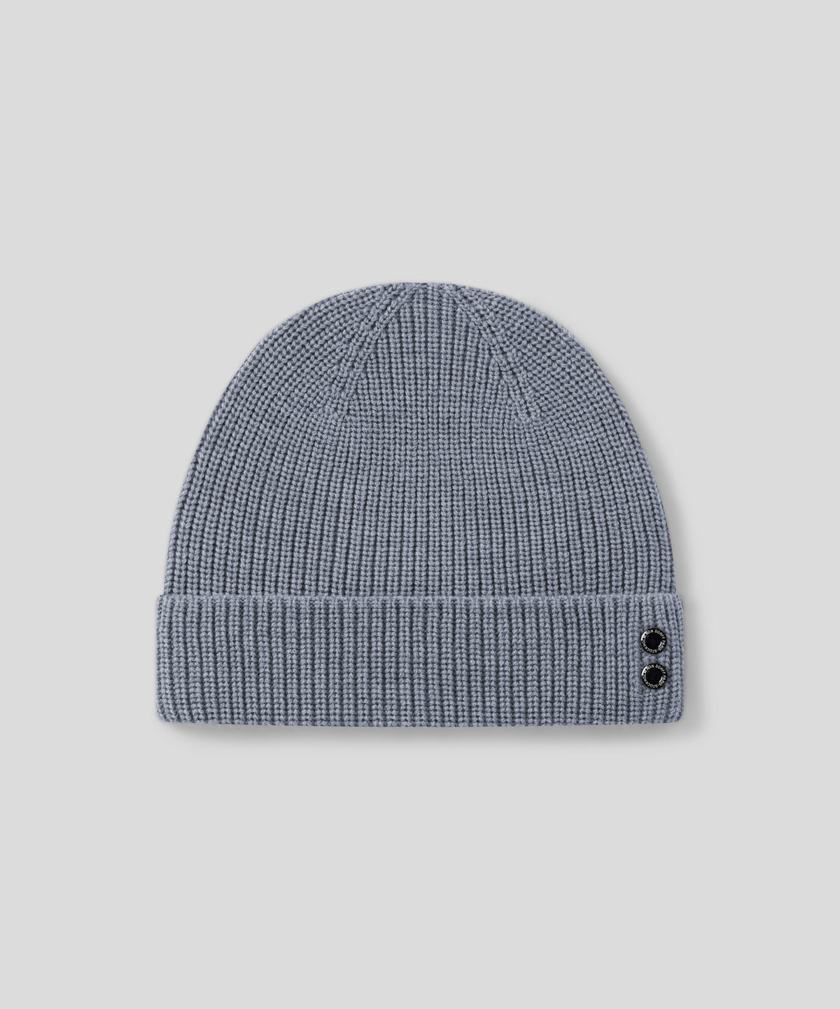 Wool Ribbed Beanie: Glacial Blue