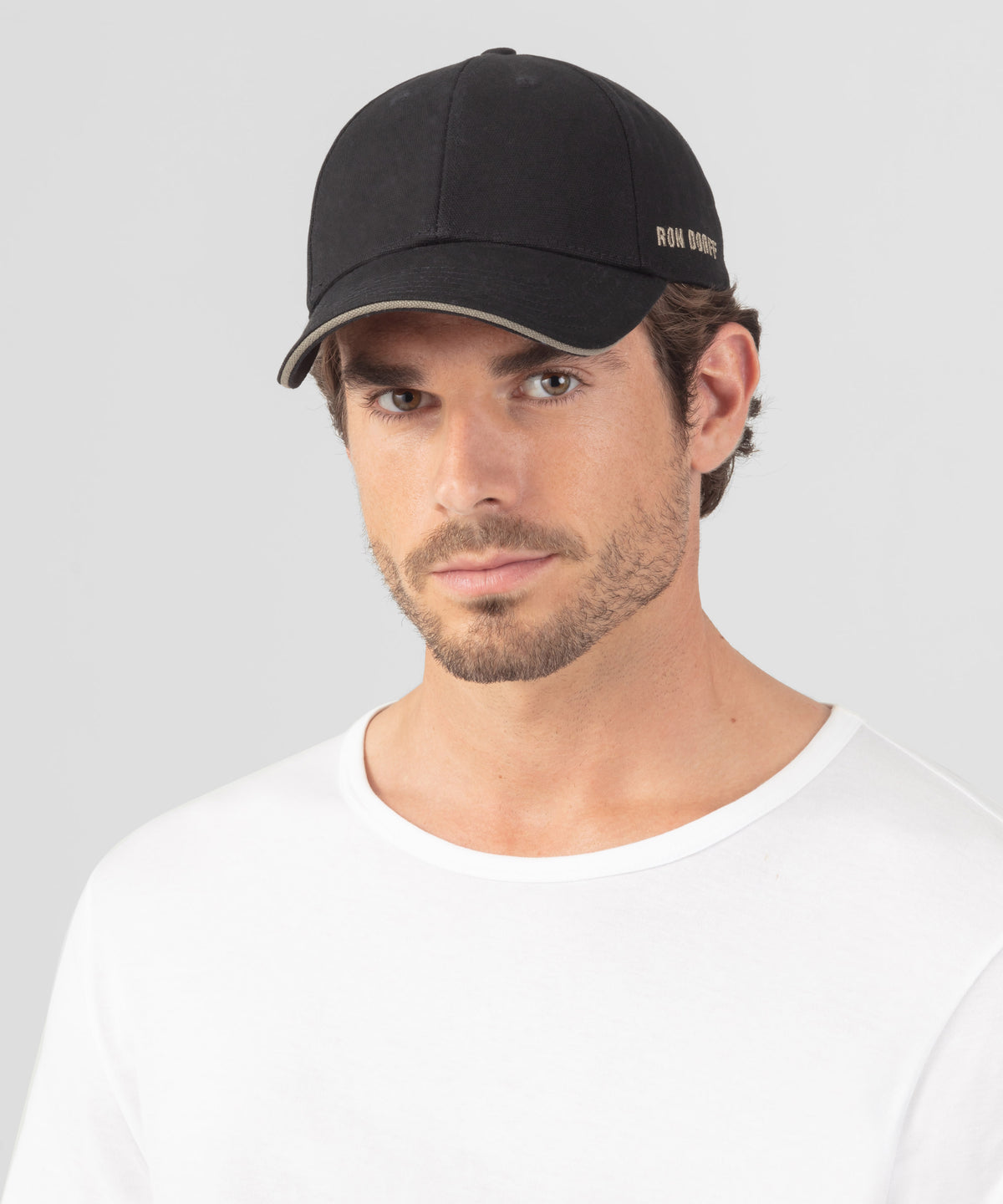 Casquette en coton "RON DORFF: Noir