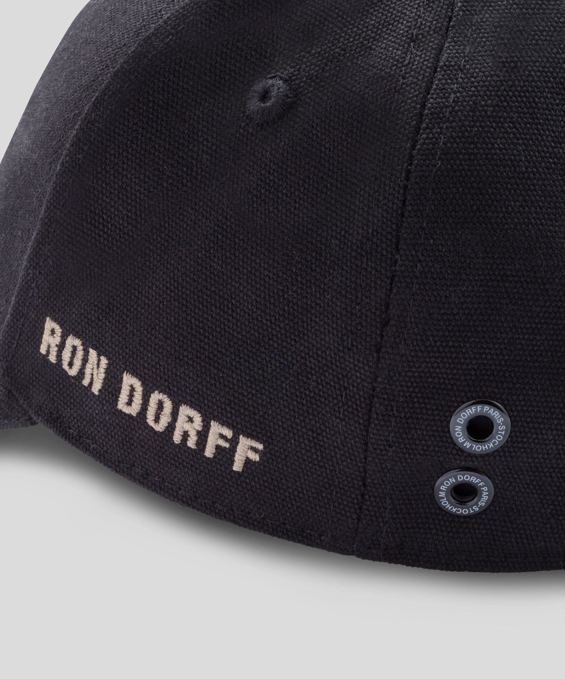 Cotton Canvas Coach Cap "RON DORFF": Black