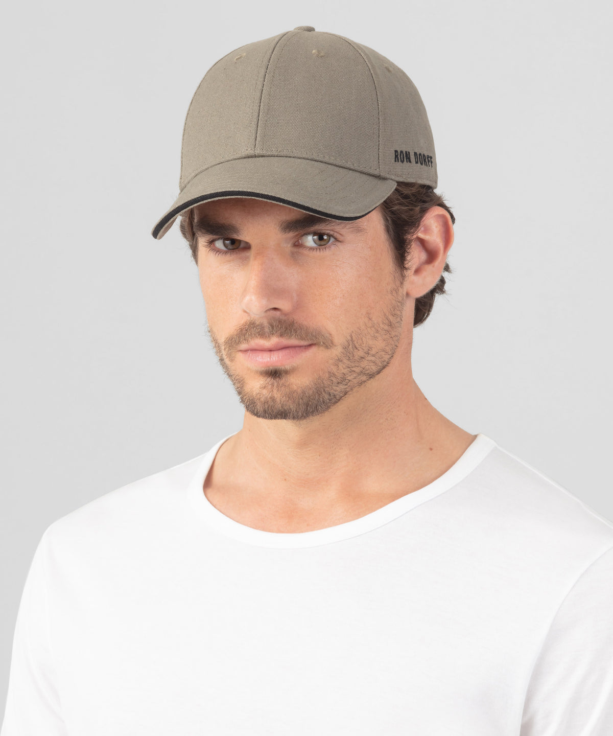 Casquette en coton "RON DORFF: Beige foncé