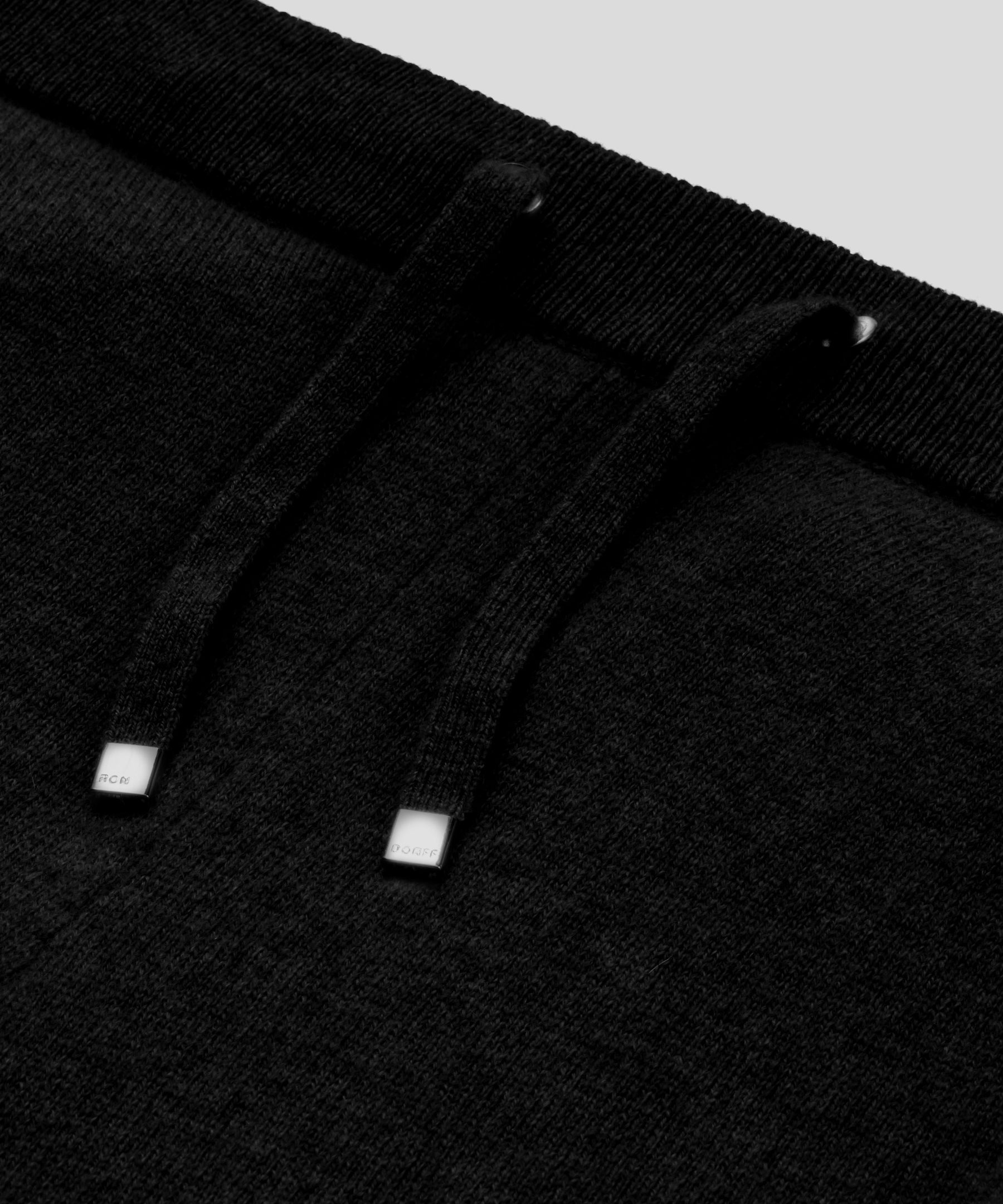 Wool Cashmere Pants: Black