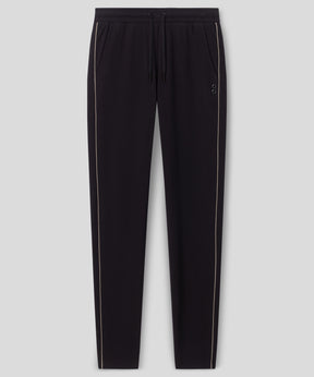 Cotton Piqué Pants w. Piping: Black