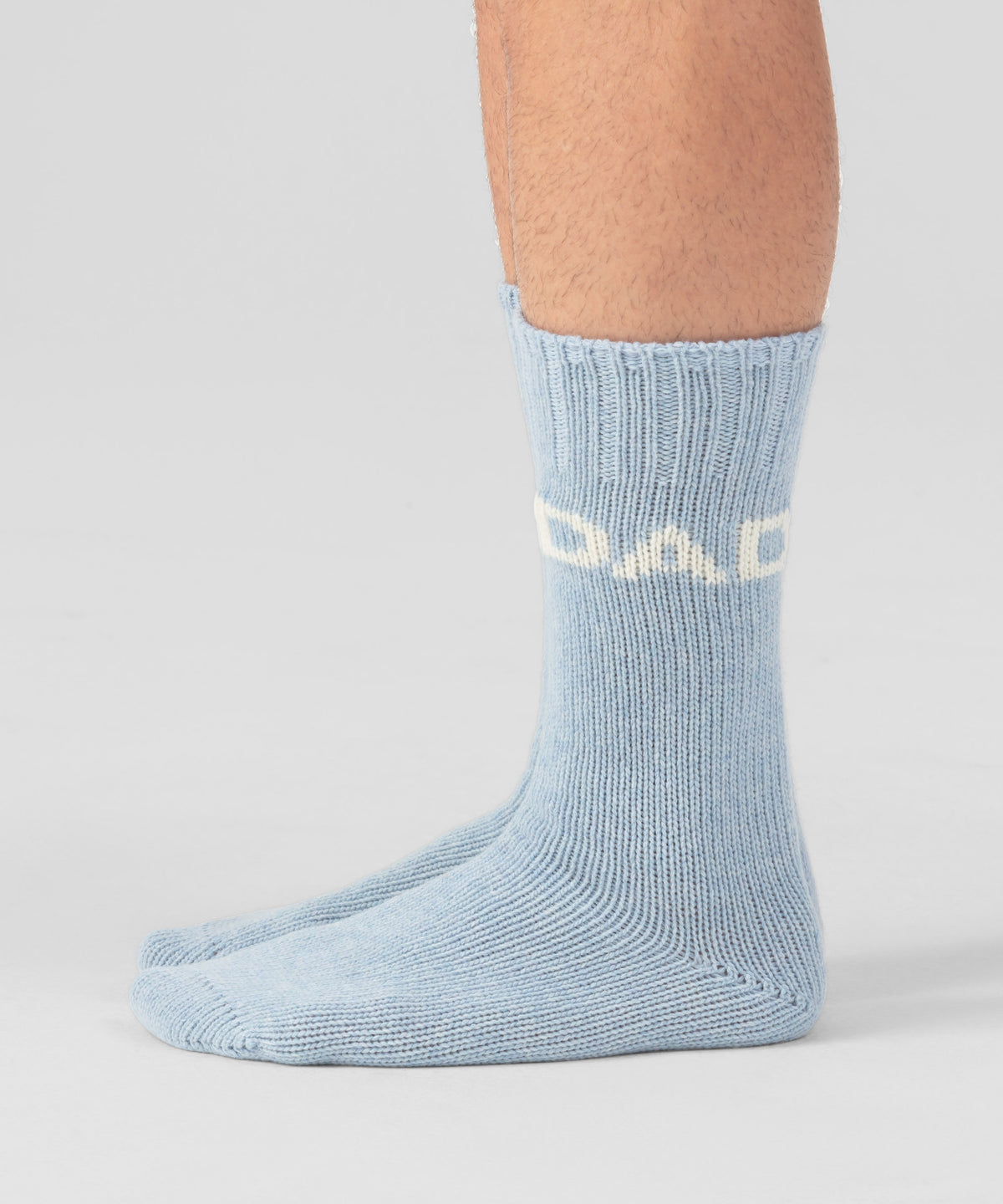 Chaussettes en laine "DAD": Bleu glacier