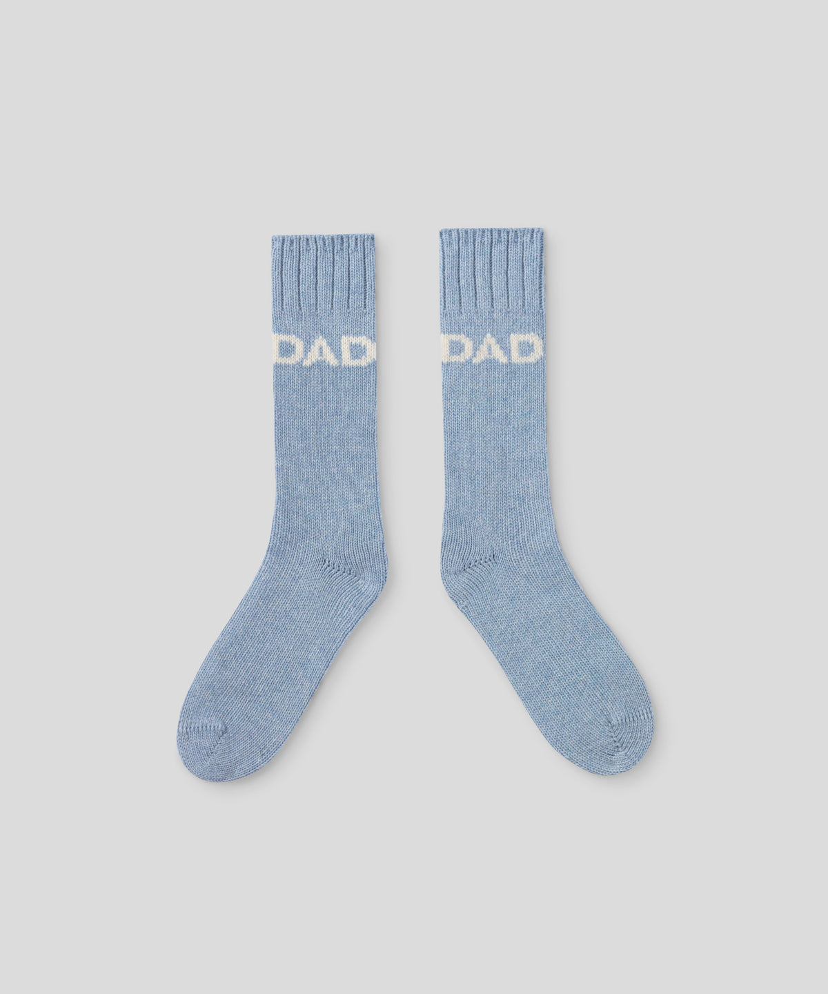 Chaussettes en laine "DAD": Bleu glacier