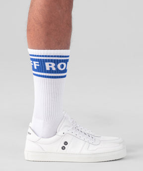 Chaussettes de sport RD à rayures: Bleu fjord