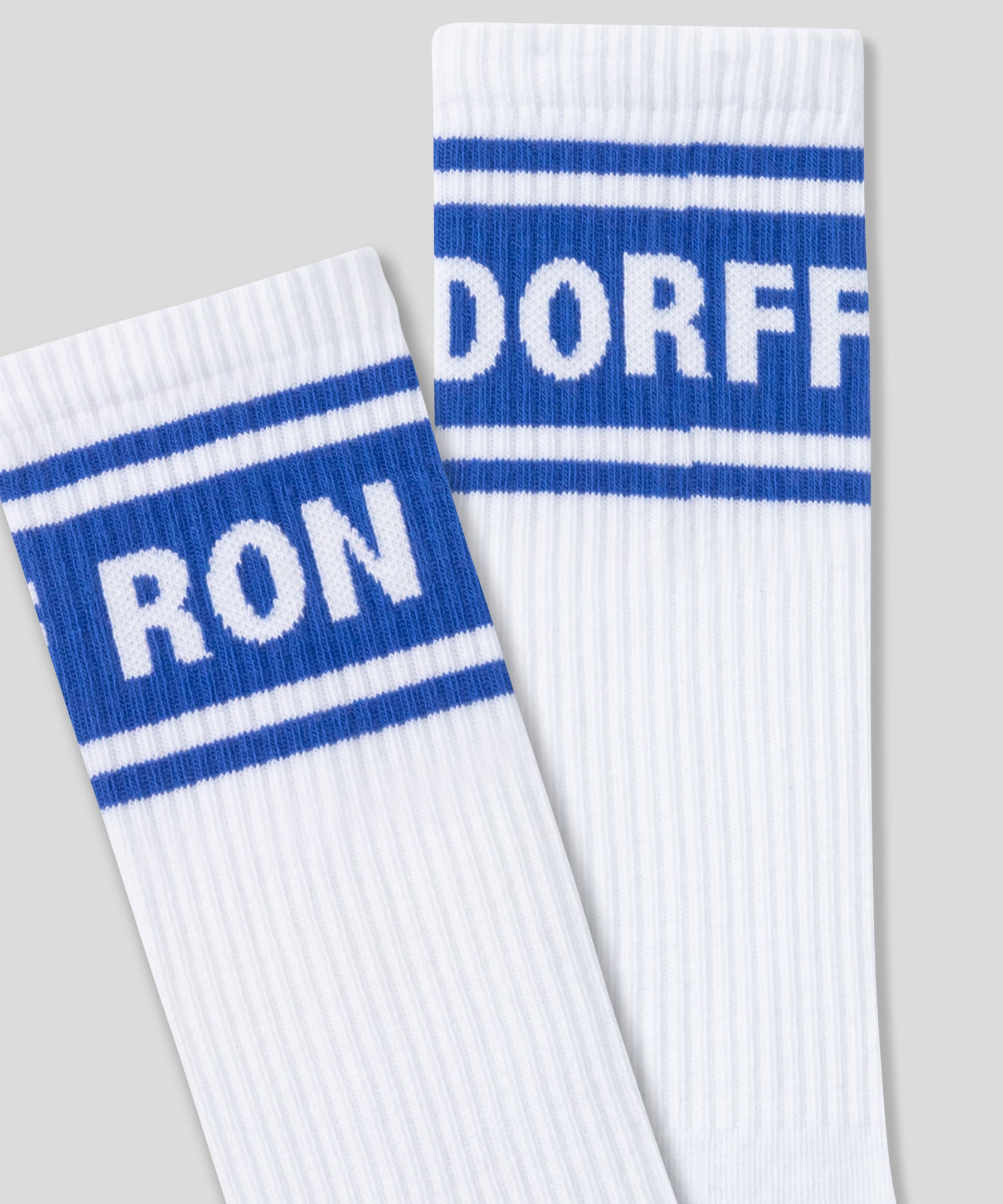 Chaussettes de sport RD à rayures: Bleu fjord