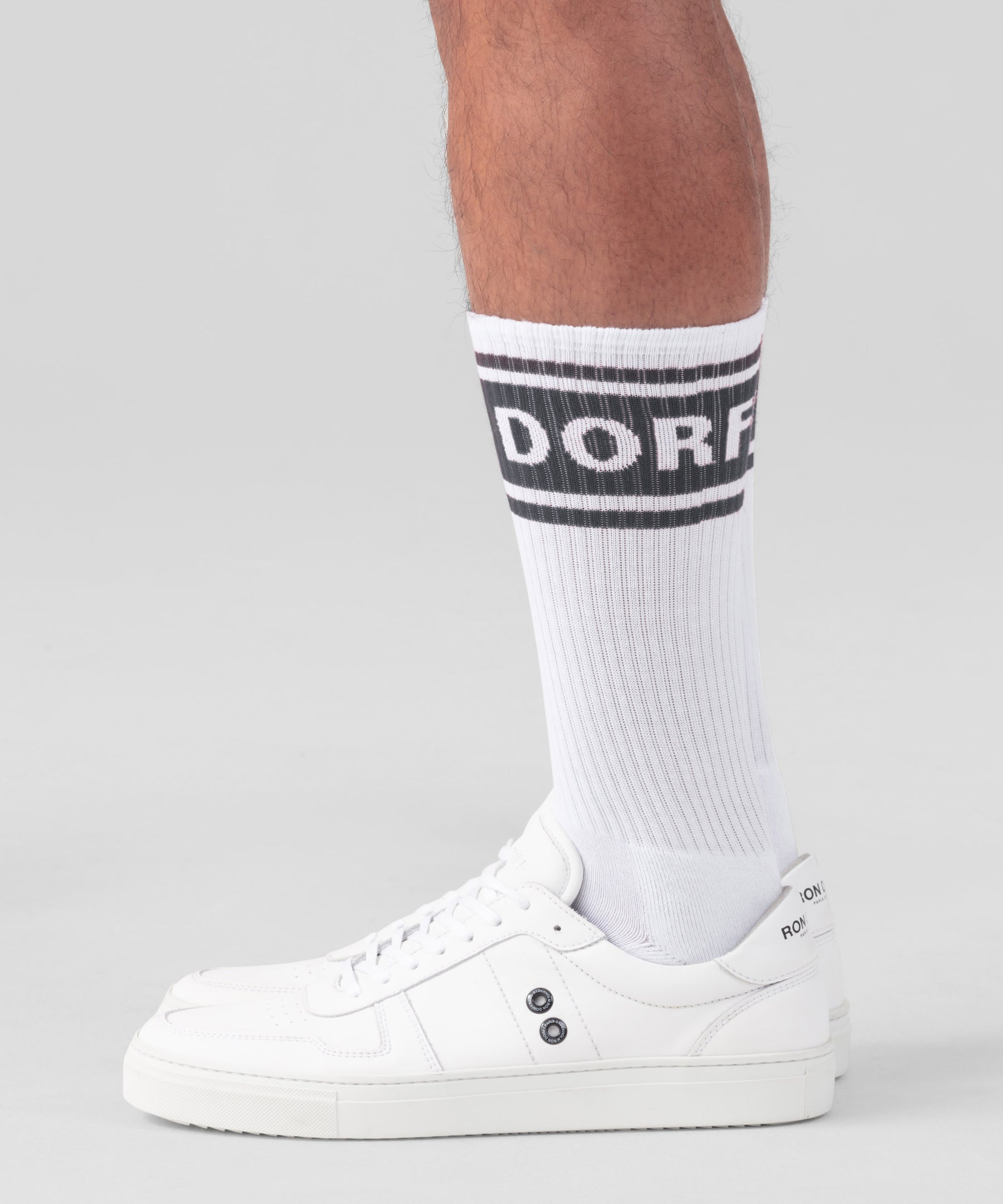 Sports Socks RD w. Stripes: Lava Grey