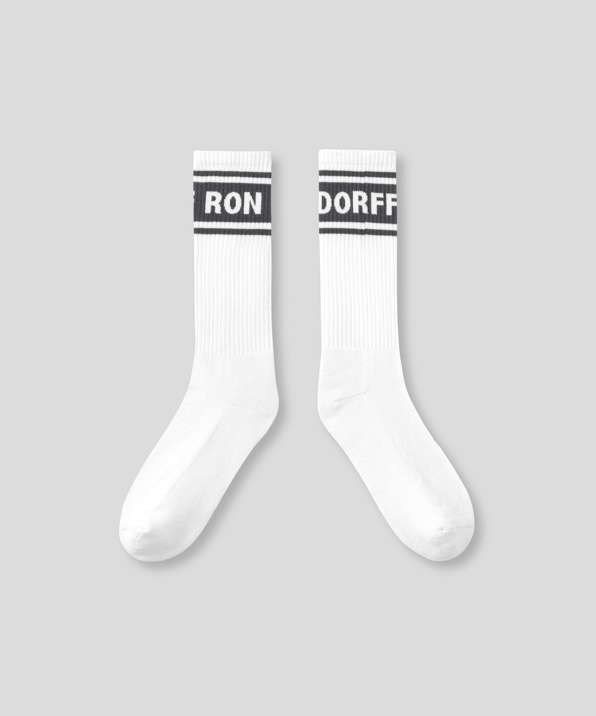 Chaussettes de sport RD à rayures: Gris lave