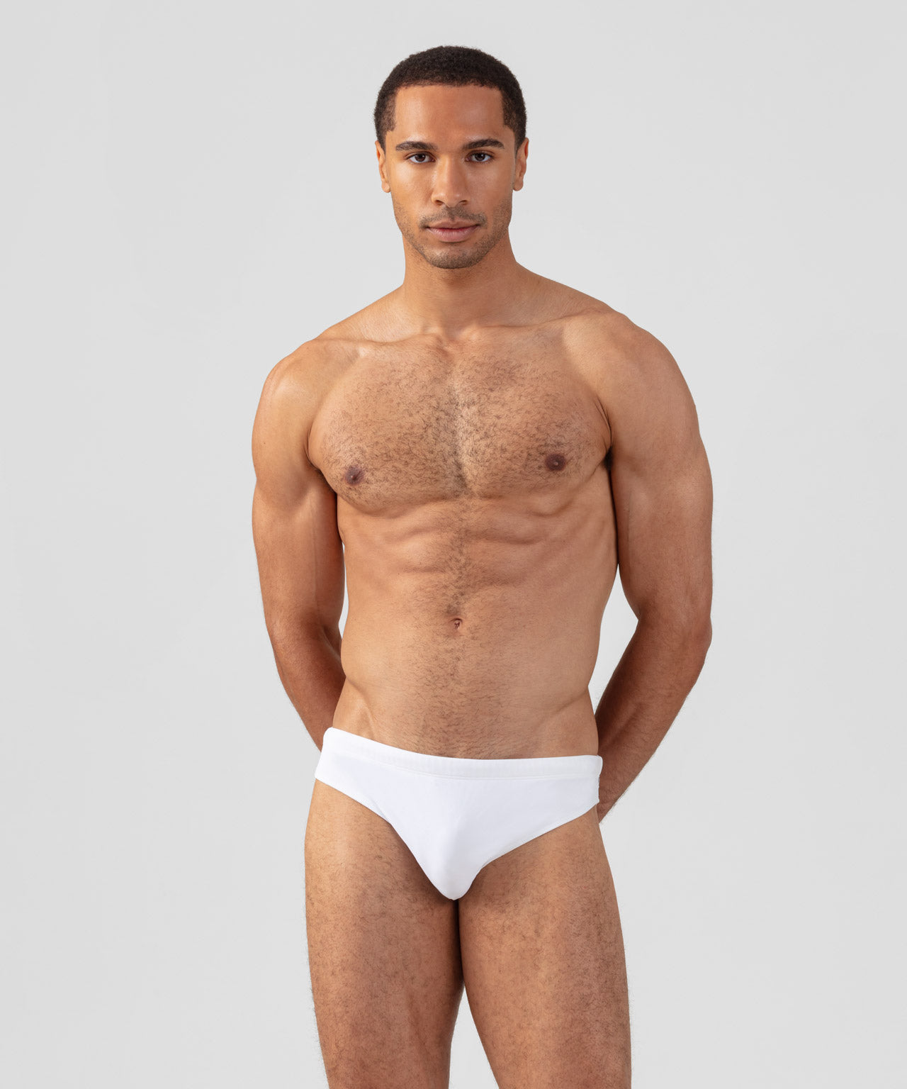 Slim-Schwimmhose: Weiß