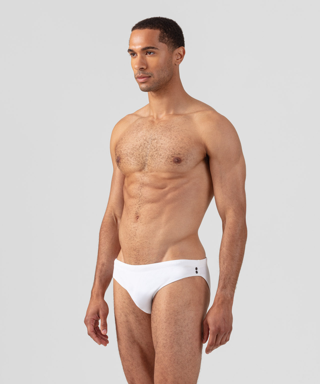 Slim-Schwimmhose: Weiß