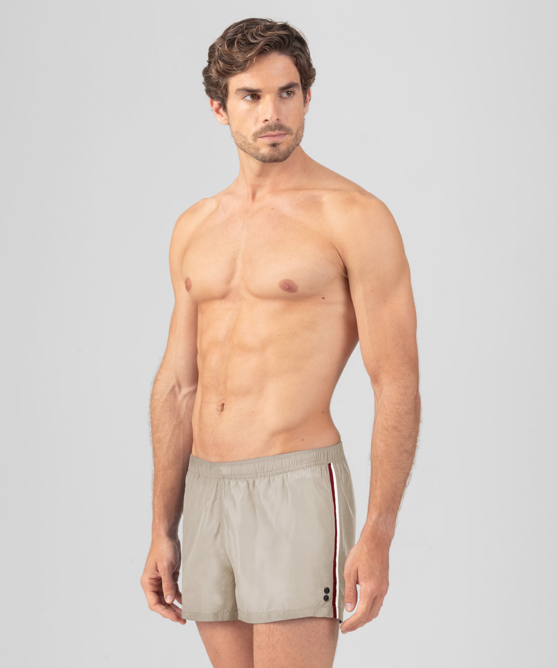 Swim Shorts w. Side Stripes: Sand