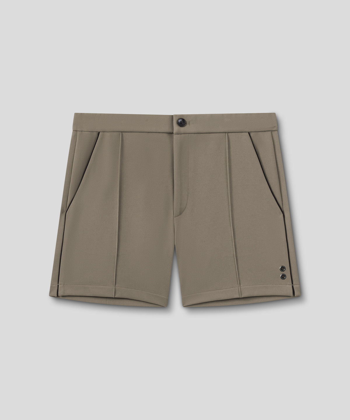 Short de tennis RD avec passepoil: Beige foncé