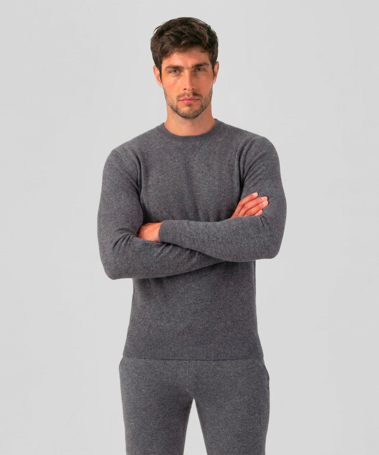 Pull en cachemire: Gris foncé chiné
