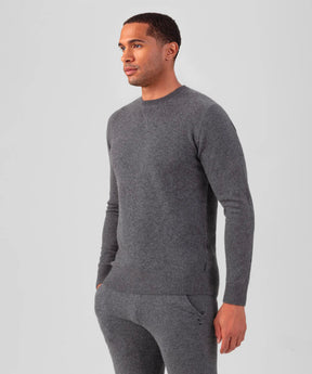 Cashmere Sweater: Dark Grey Melange