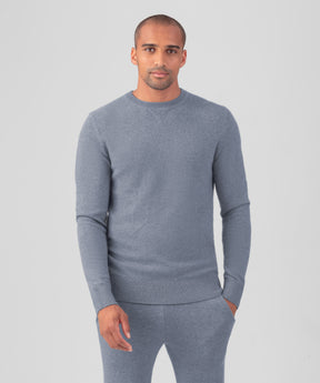 Sweatshirt en cachemire: Bleu glacier