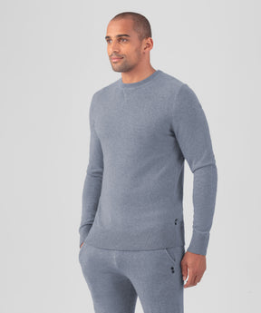 Sweatshirt en cachemire: Bleu glacier